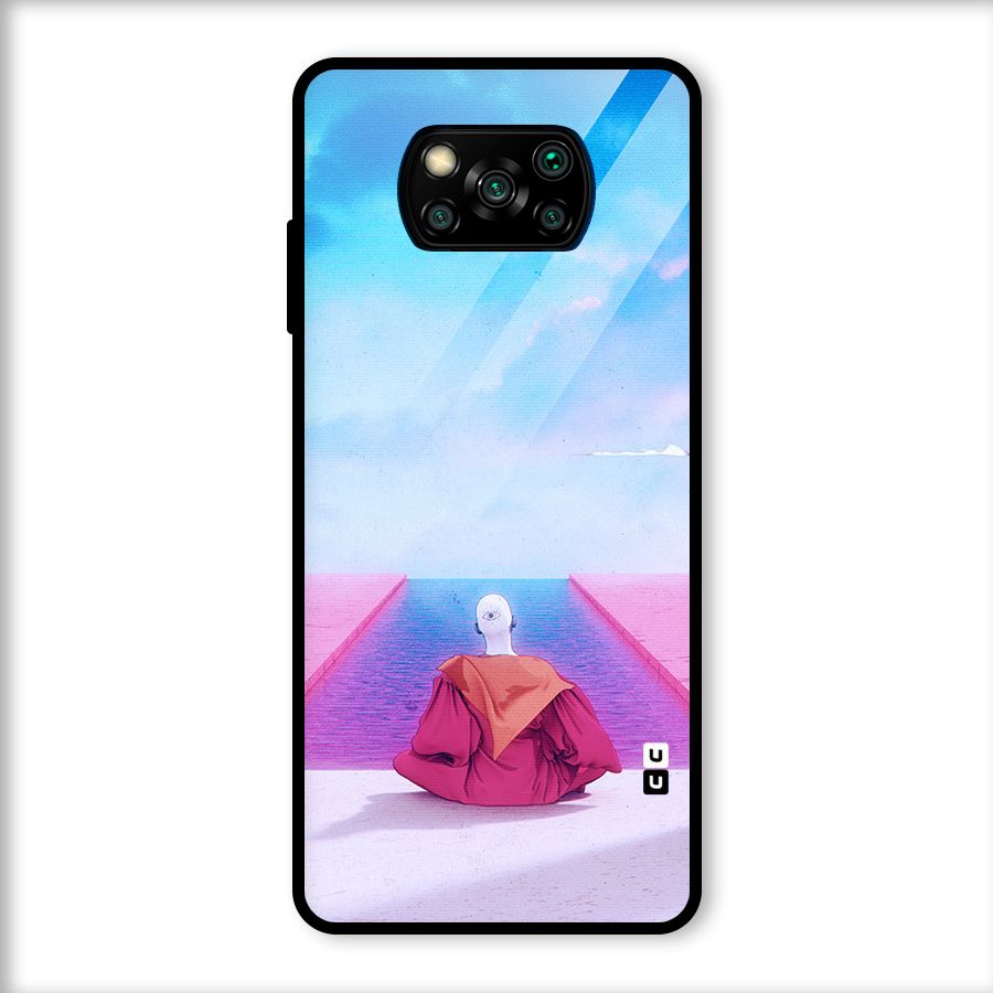 Eye Art Glass Back Case for Poco X3