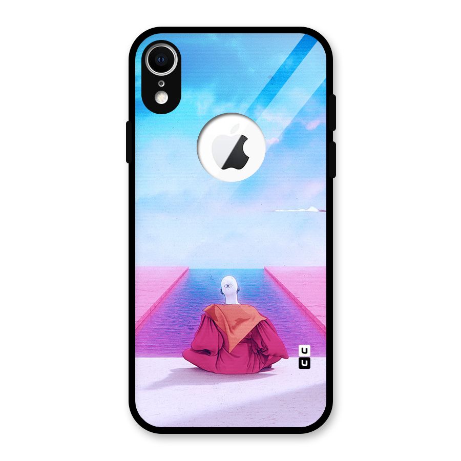 Eye Art Glass Back Case for iPhone XR Logo Cut