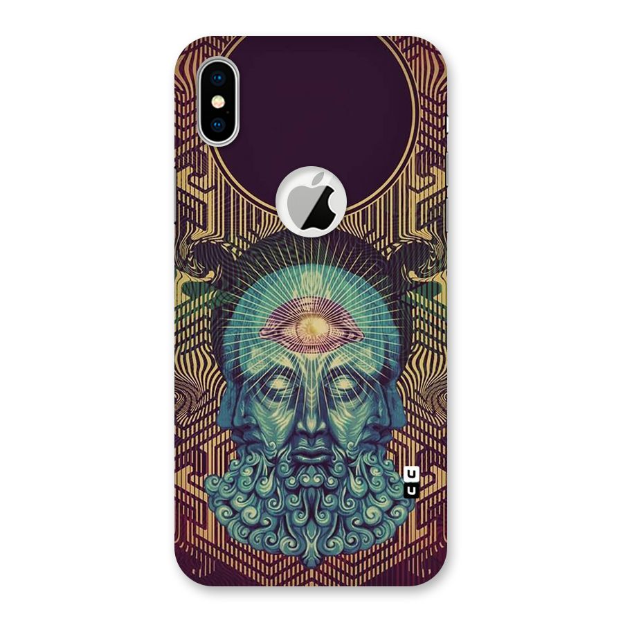 Eye Design Back Case for iPhone X Logo Cut