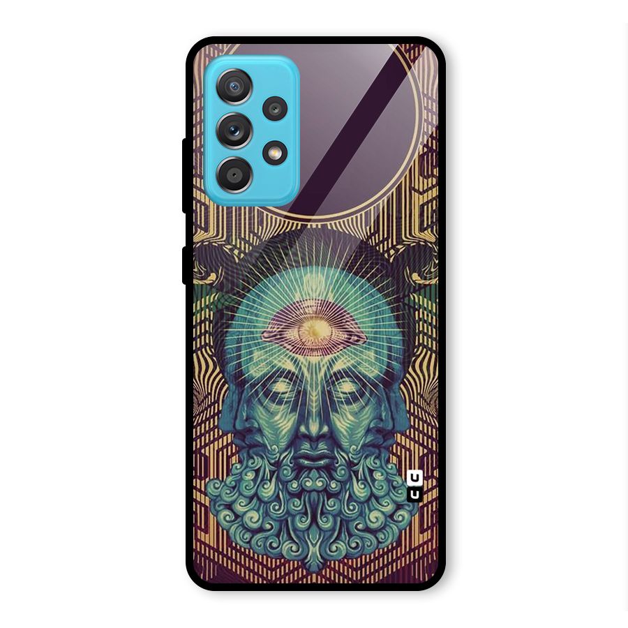 Eye Design Glass Back Case for Galaxy A52