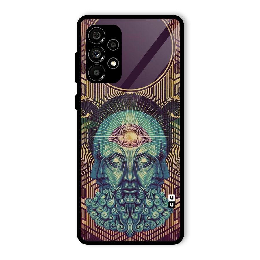 Eye Design Glass Back Case for Galaxy A73 5G