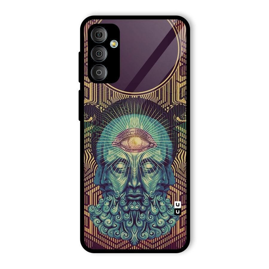 Eye Design Glass Back Case for Galaxy F23