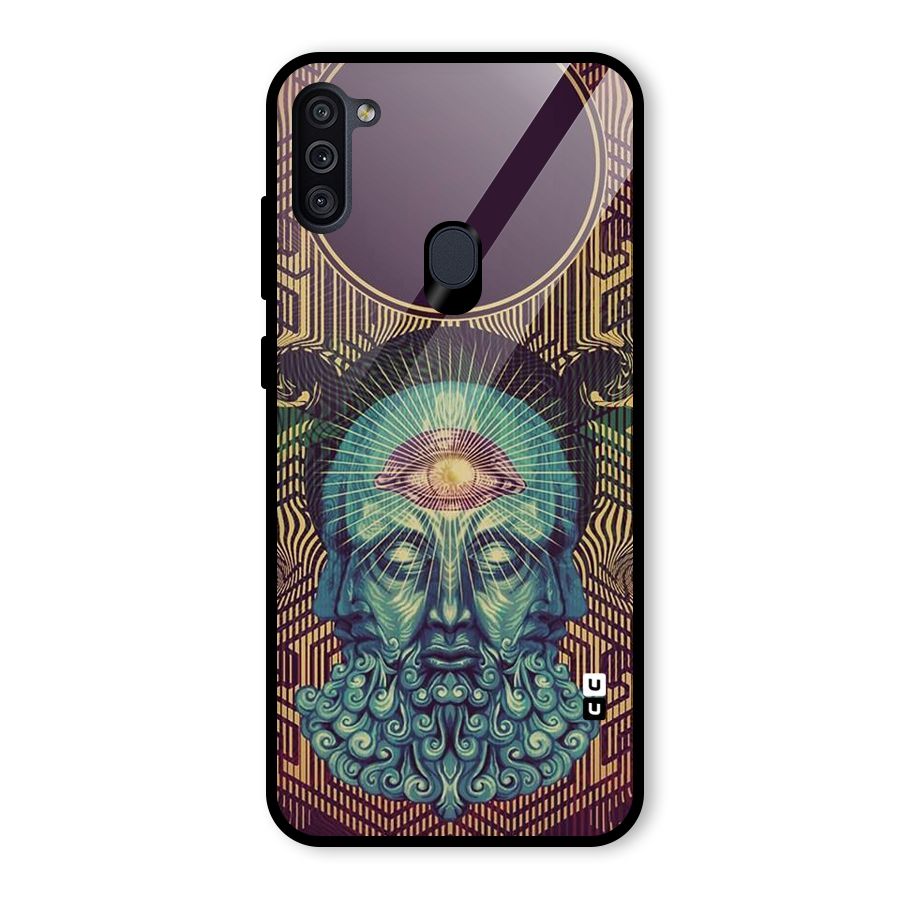 Eye Design Glass Back Case for Galaxy M11