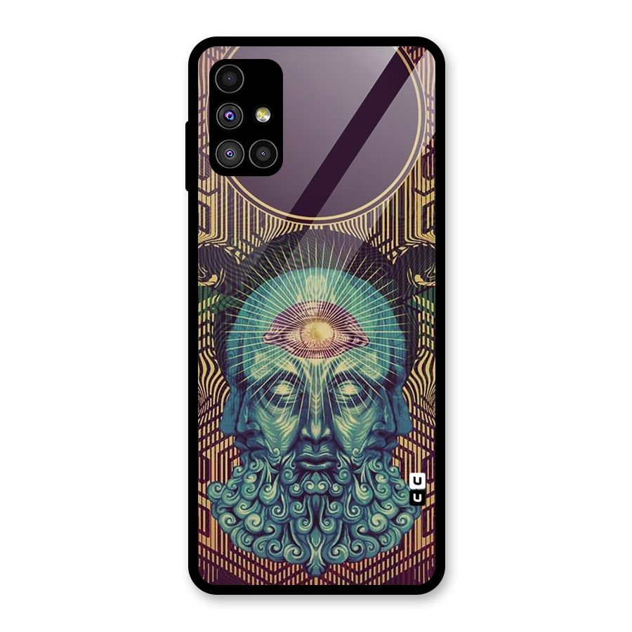 Eye Design Glass Back Case for Galaxy M51