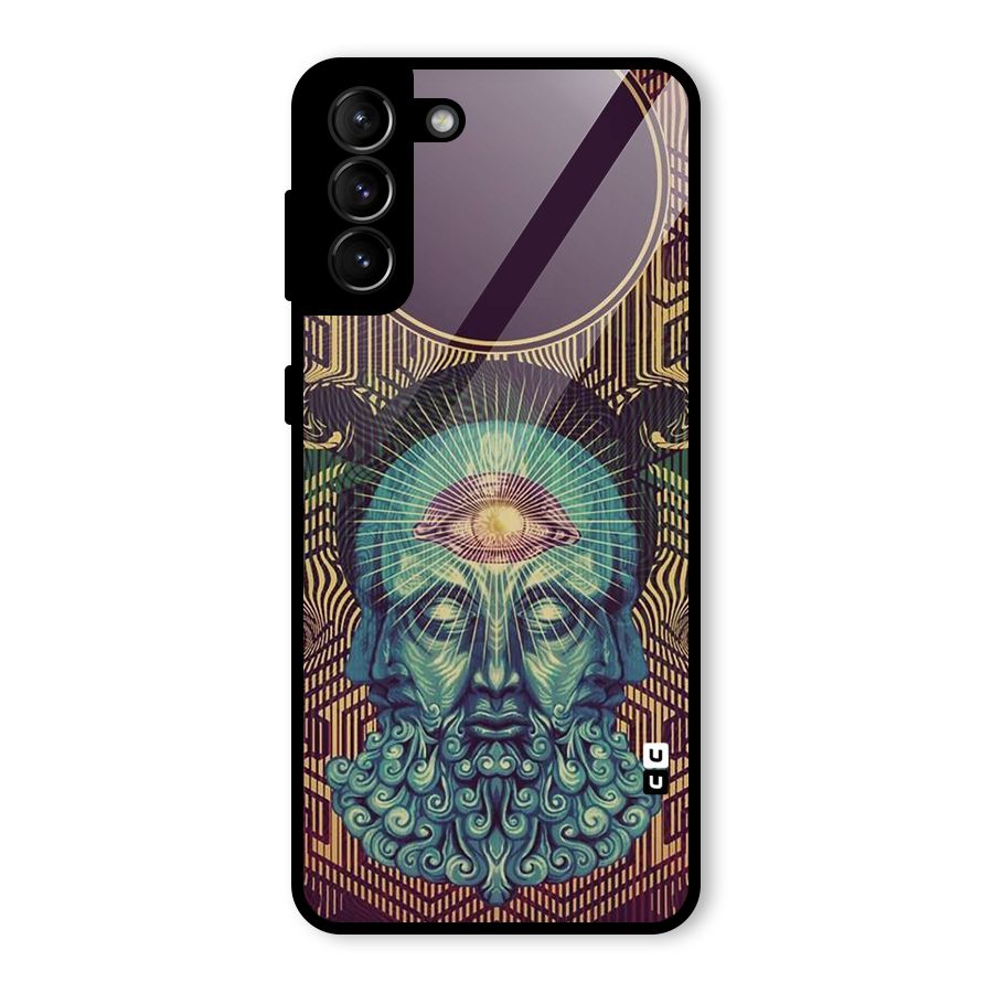 Eye Design Glass Back Case for Galaxy S21 Plus