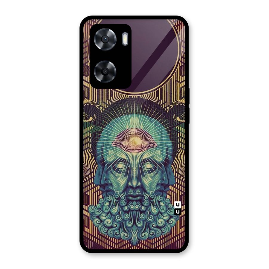 Eye Design Glass Back Case for Oppo A57 2022