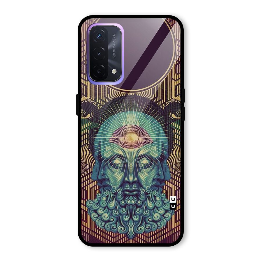 Eye Design Glass Back Case for Oppo A74 5G