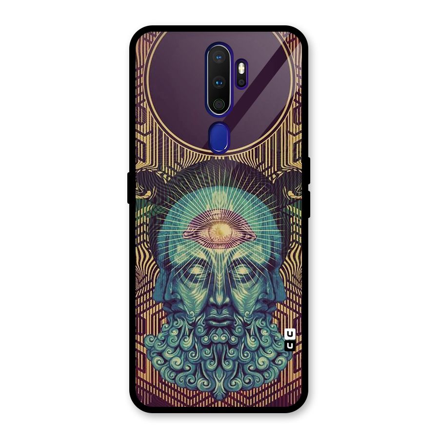 Eye Design Glass Back Case for Oppo A9 (2020)