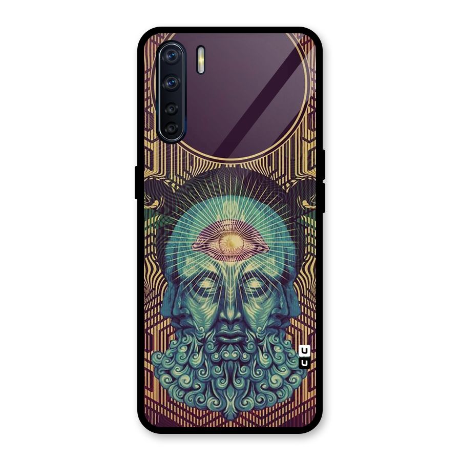 Eye Design Glass Back Case for Oppo F15