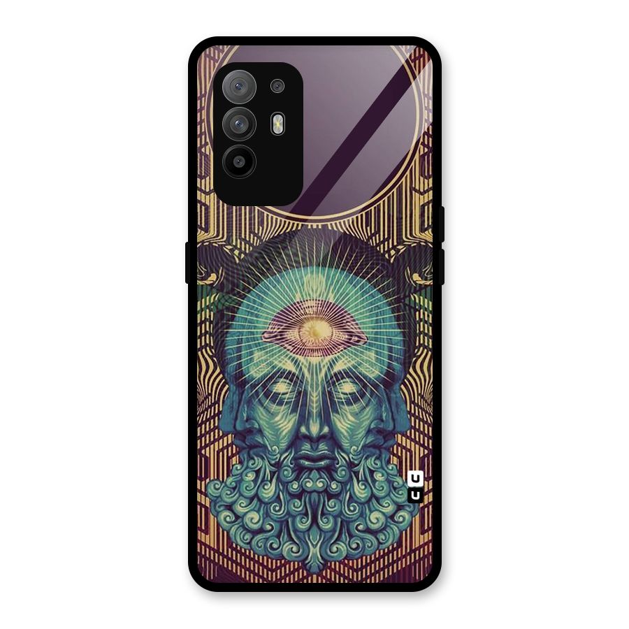 Eye Design Glass Back Case for Oppo F19 Pro Plus 5G