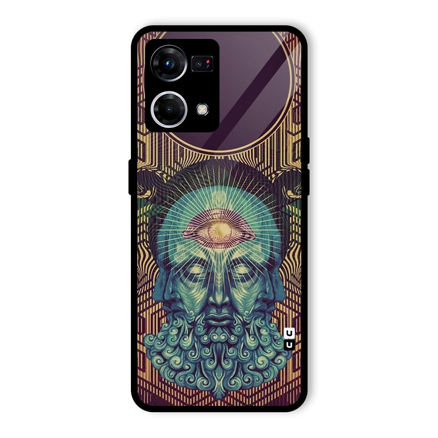 Eye Design Glass Back Case for Oppo F21 Pro 4G