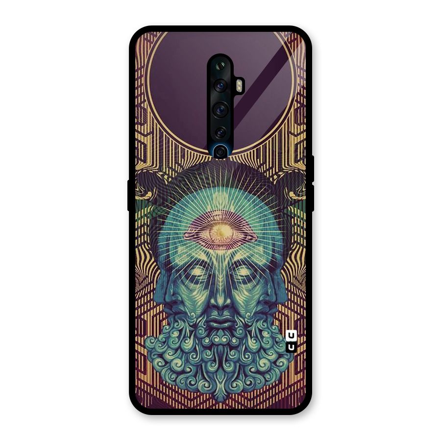 Eye Design Glass Back Case for Oppo Reno2 F