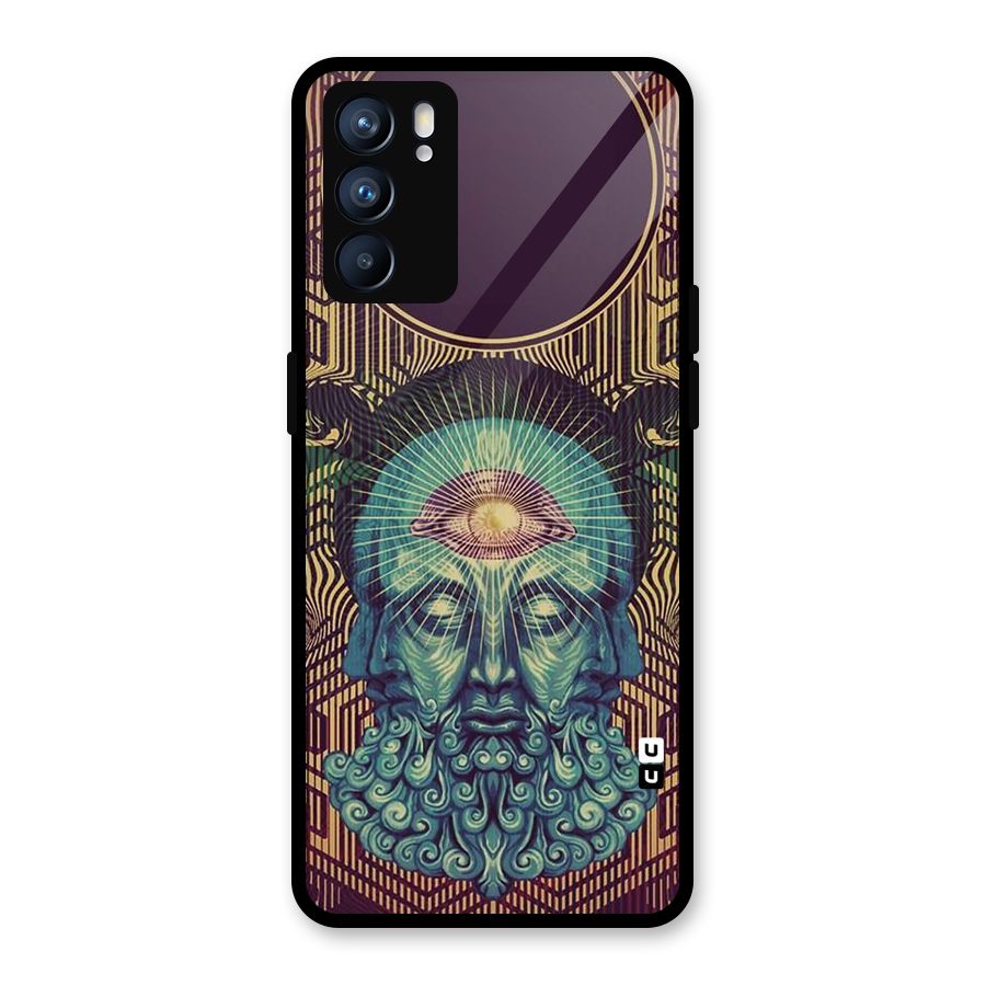 Eye Design Glass Back Case for Oppo Reno6 5G