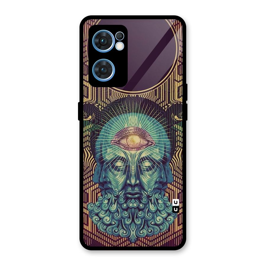 Eye Design Glass Back Case for Oppo Reno7 5G