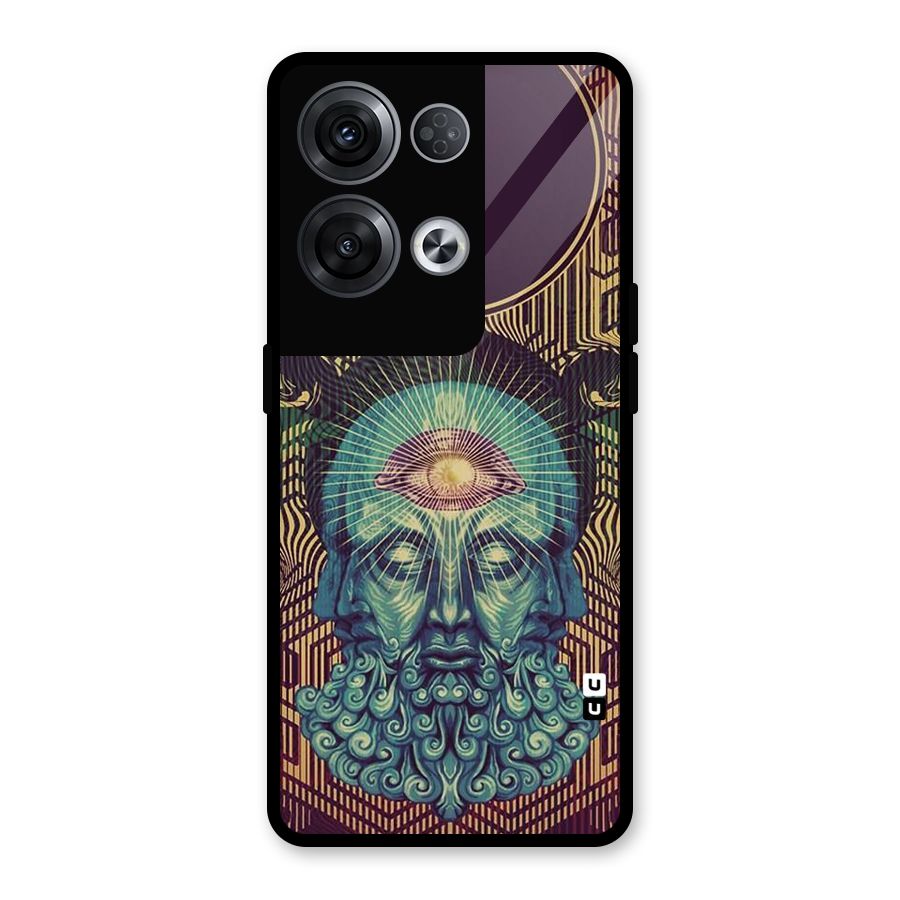 Eye Design Glass Back Case for Oppo Reno8 Pro 5G