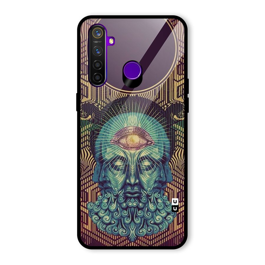 Eye Design Glass Back Case for Realme 5 Pro