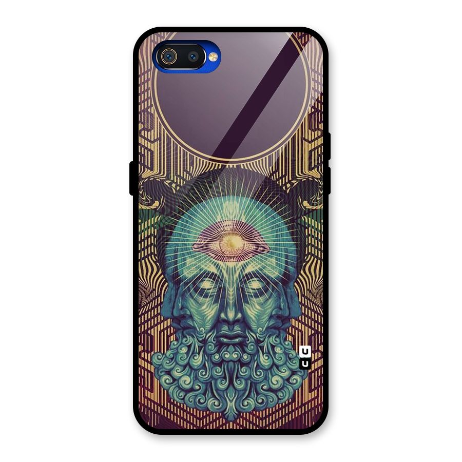 Eye Design Glass Back Case for Realme C2