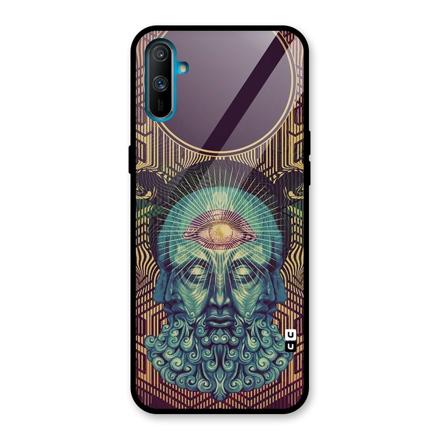 Eye Design Glass Back Case for Realme C3