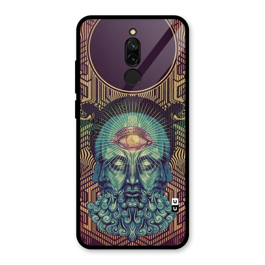 Eye Design Glass Back Case for Redmi 8