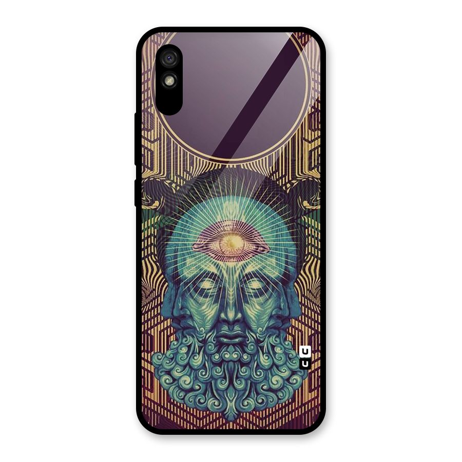 Eye Design Glass Back Case for Redmi 9i