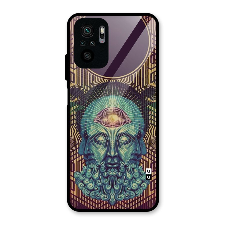 Eye Design Glass Back Case for Redmi Note 10S
