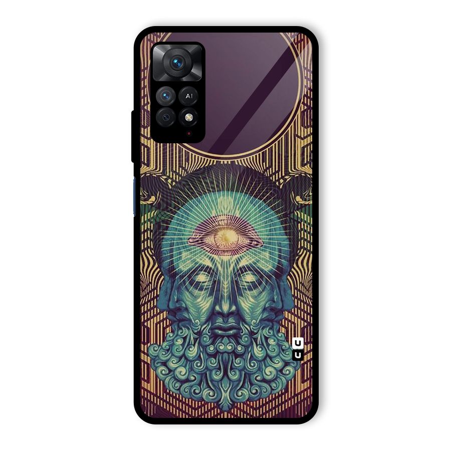 Eye Design Glass Back Case for Redmi Note 11 Pro