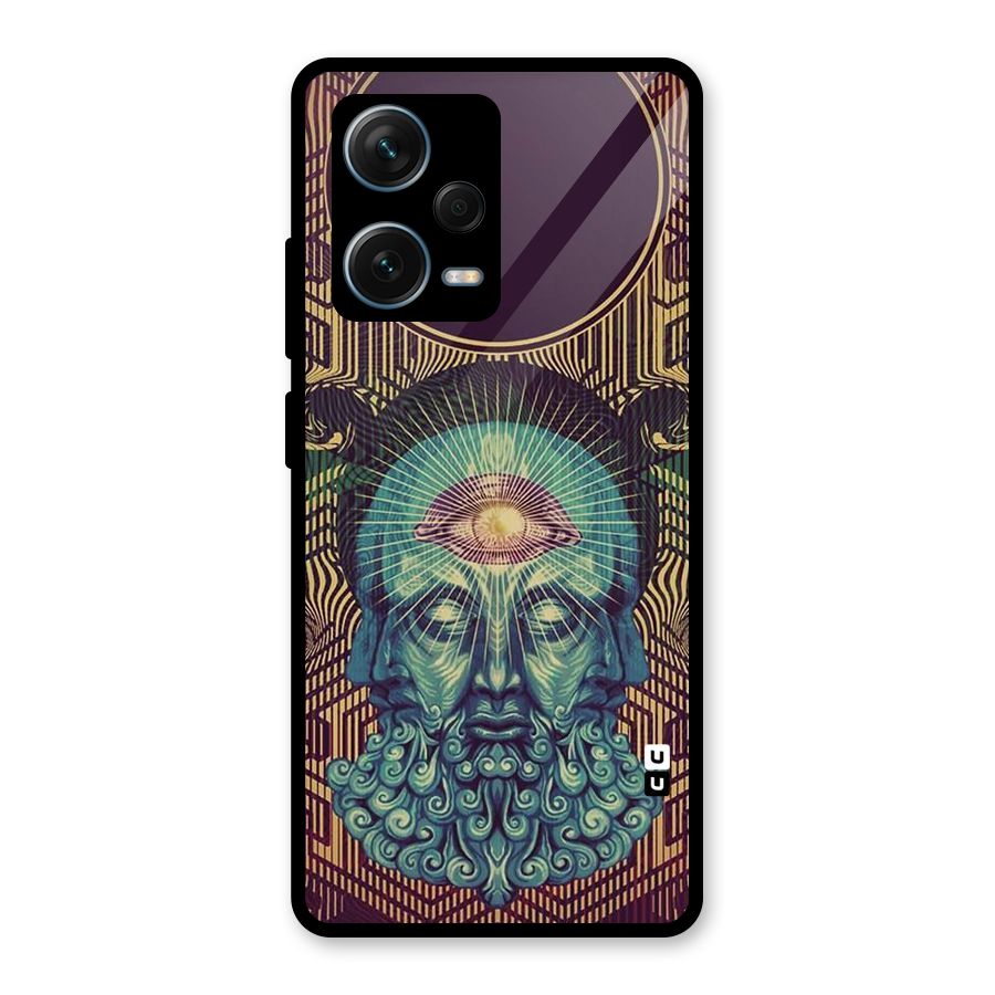 Eye Design Glass Back Case for Redmi Note 12 Pro Plus 5G