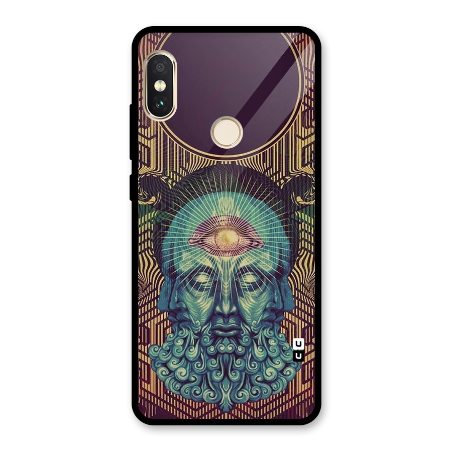 Eye Design Glass Back Case for Redmi Note 5 Pro