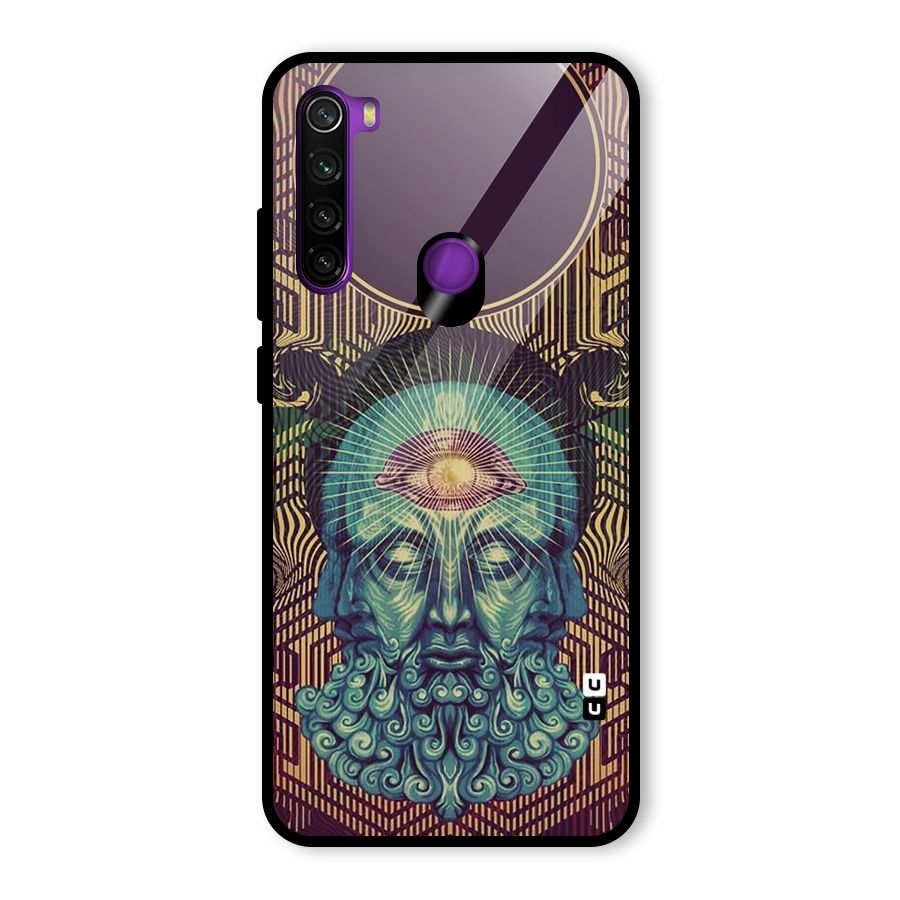 Eye Design Glass Back Case for Redmi Note 8