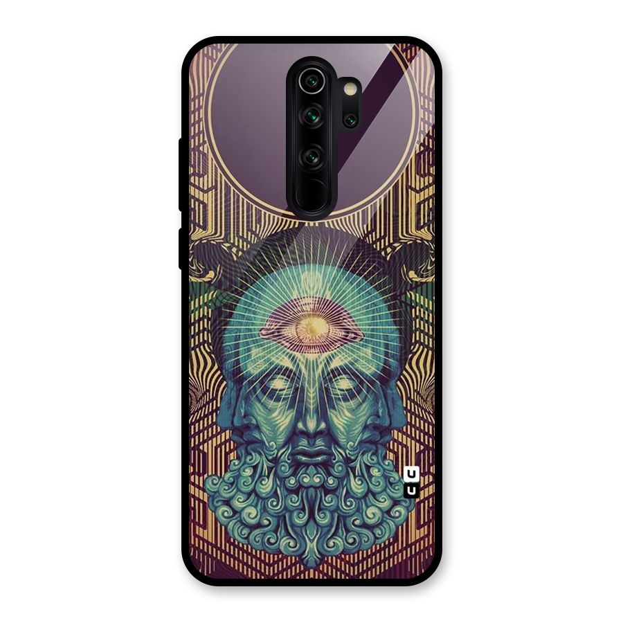Eye Design Glass Back Case for Redmi Note 8 Pro