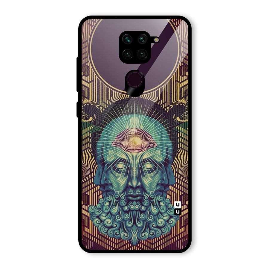 Eye Design Glass Back Case for Redmi Note 9