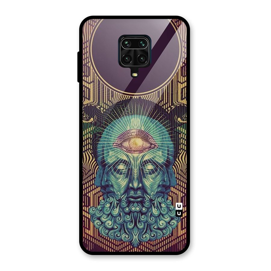 Eye Design Glass Back Case for Redmi Note 9 Pro