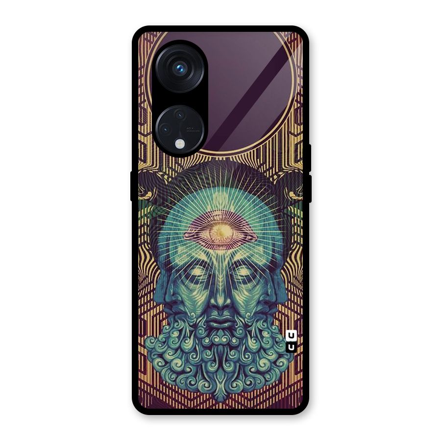 Eye Design Glass Back Case for Reno8 T 5G