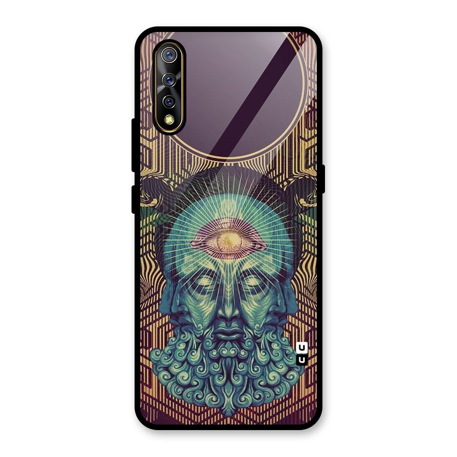 Eye Design Glass Back Case for Vivo S1