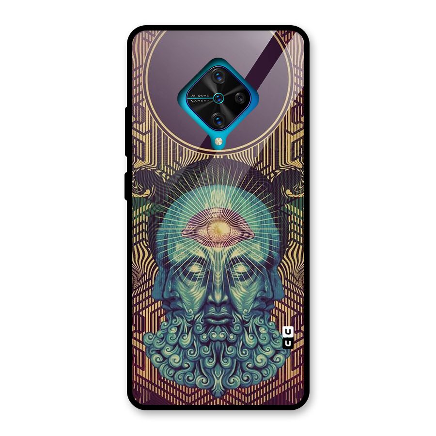 Eye Design Glass Back Case for Vivo S1 Pro
