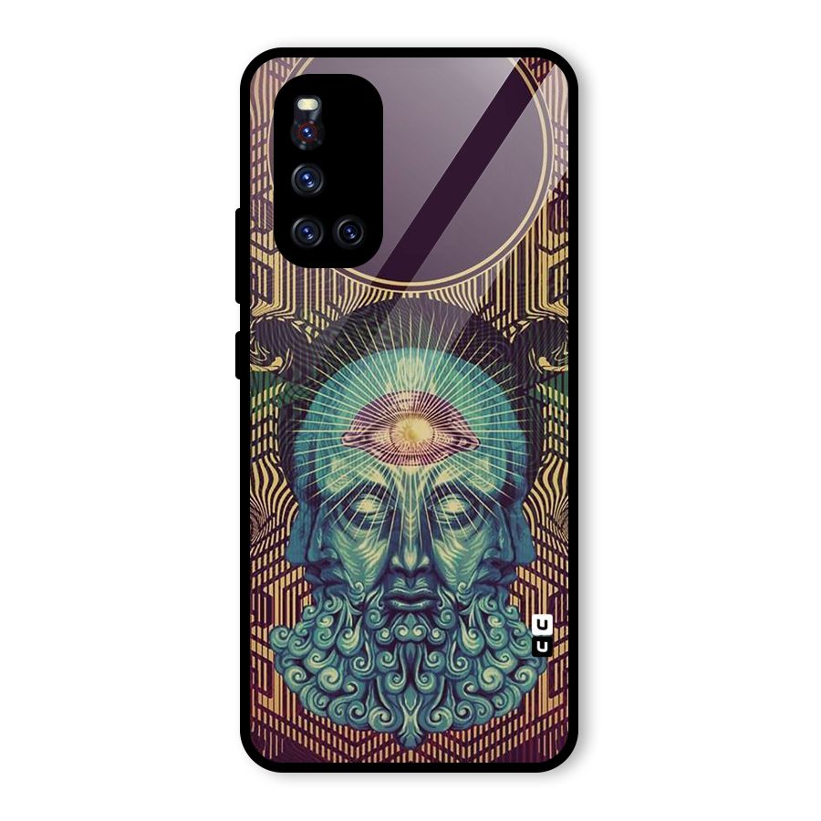 Eye Design Glass Back Case for Vivo V19