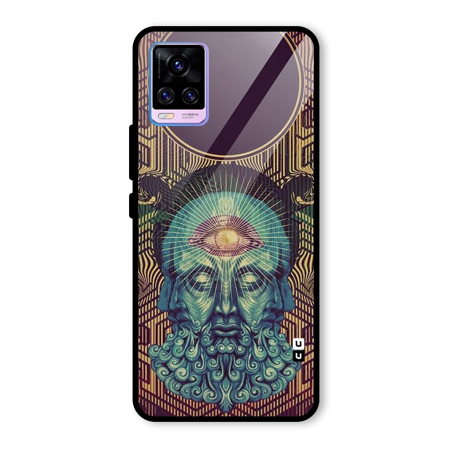 Eye Design Glass Back Case for Vivo V20 Pro