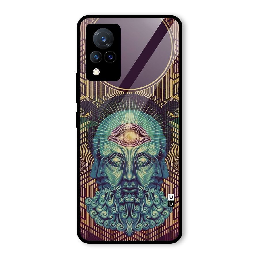 Eye Design Glass Back Case for Vivo V21 5G