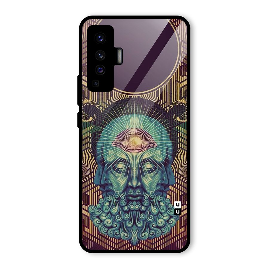 Eye Design Glass Back Case for Vivo X50