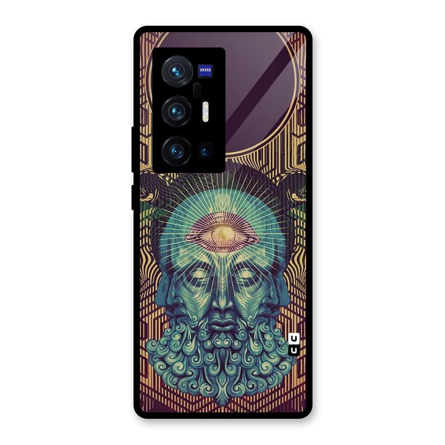 Eye Design Glass Back Case for Vivo X70 Pro Plus
