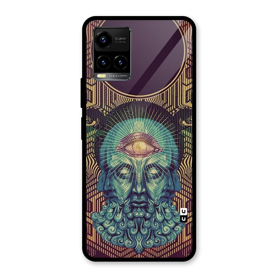 Eye Design Glass Back Case for Vivo Y21T