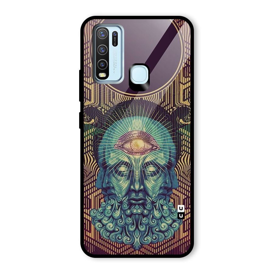 Eye Design Glass Back Case for Vivo Y30