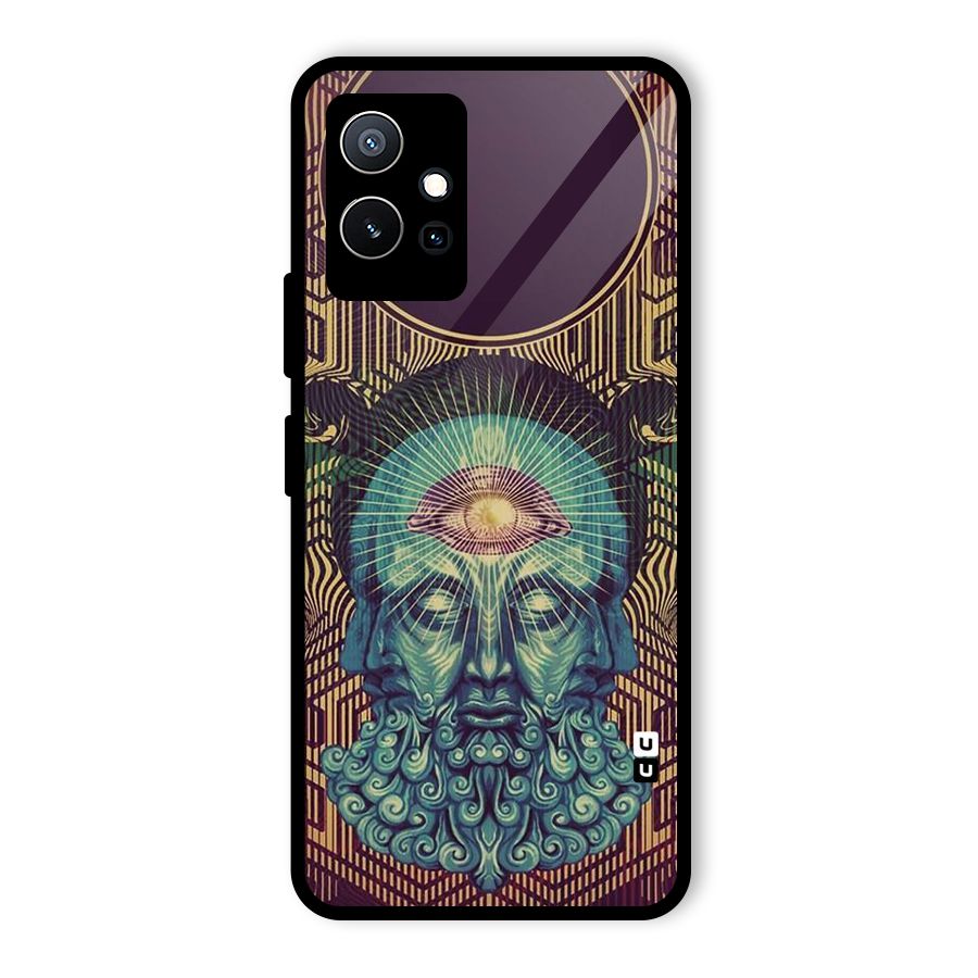 Eye Design Glass Back Case for Vivo Y75 5G