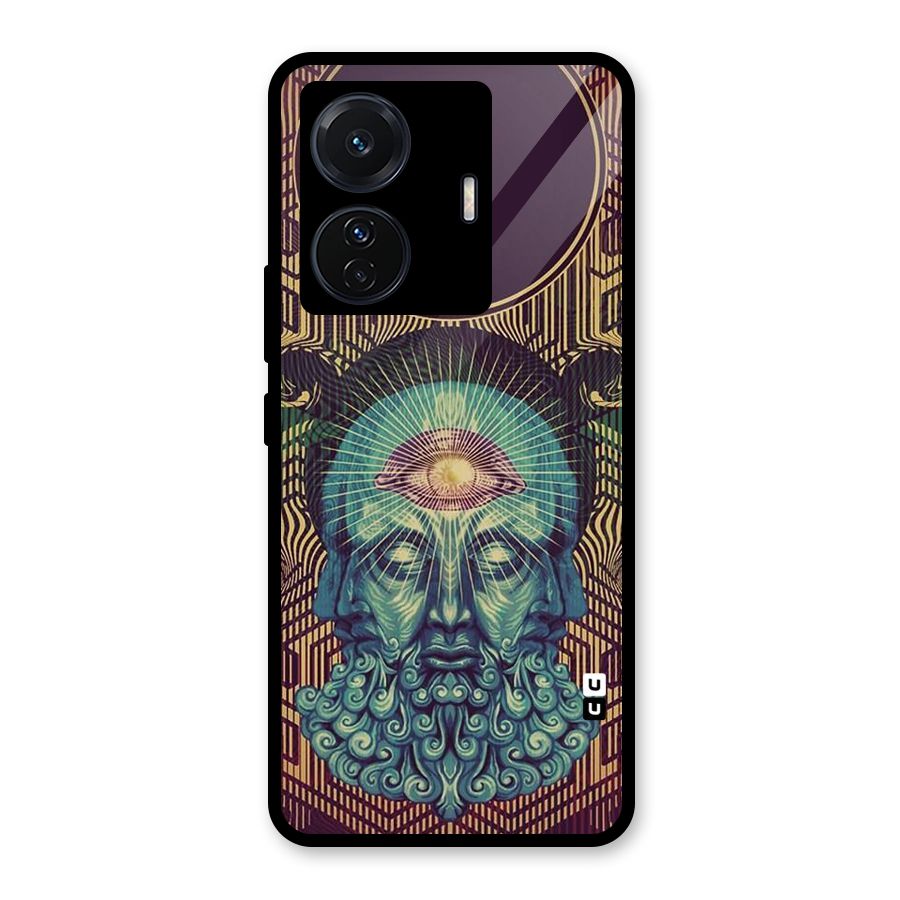 Eye Design Glass Back Case for Vivo iQOO Z6 Pro
