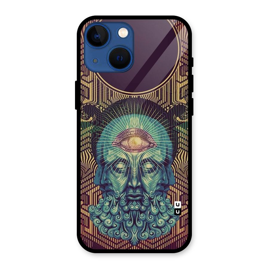 Eye Design Glass Back Case for iPhone 13 Mini