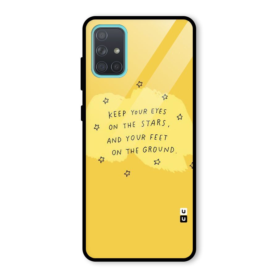 Eyes On Stars Glass Back Case for Galaxy A71