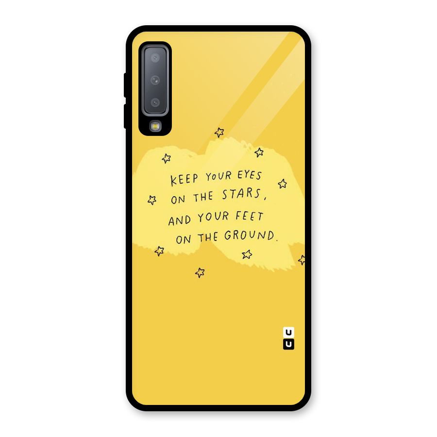 Eyes On Stars Glass Back Case for Galaxy A7 (2018)