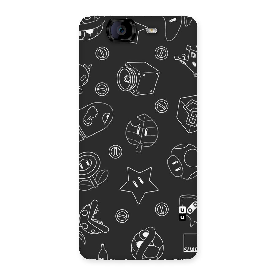 Face Mishchief Back Case for Canvas Knight A350