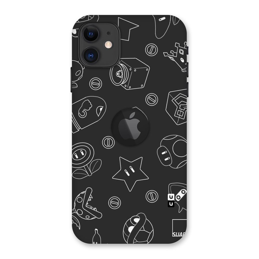 Face Mishchief Back Case for iPhone 11 Logo Cut