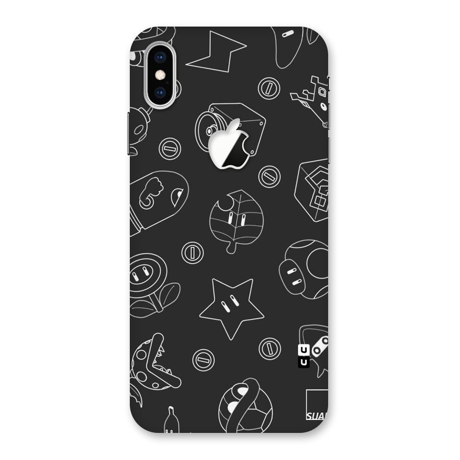 Face Mishchief Back Case for iPhone XS Max Apple Cut